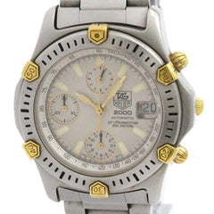 TAG HEUER 2000 Professional Chronograph Gold Plated Steel Watch 165.806 — Good