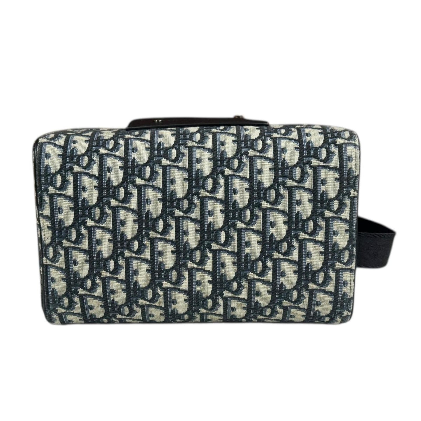 Christian Dior Dior Lango Toiletry Case Oblique Handbag Leather 2ADCA418YKY Beige Men's