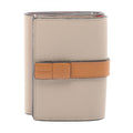 LOEWE Trifold Wallet, Leather, Women's, Beige, Brown