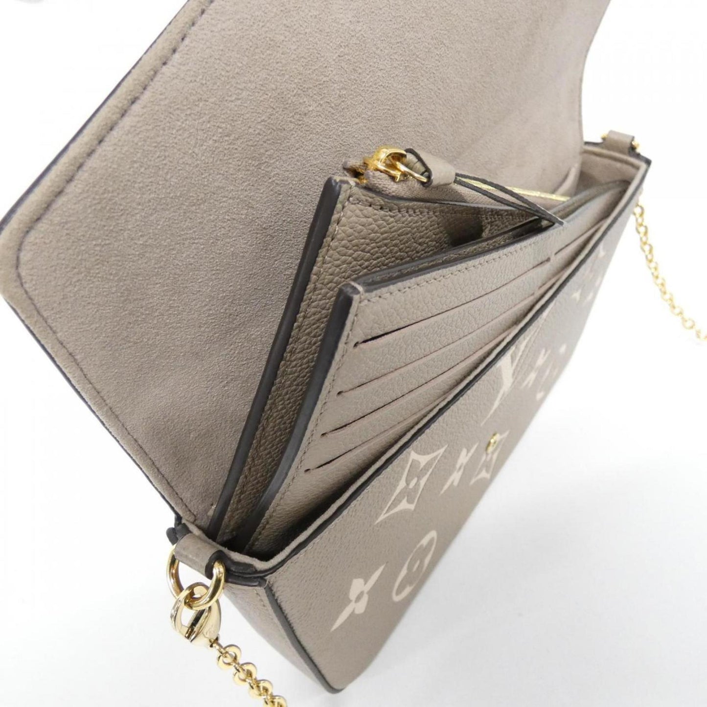 Louis Vuitton Two-Tone Monogram Empreinte Pochette Felicie M82610 Shoulder Bag