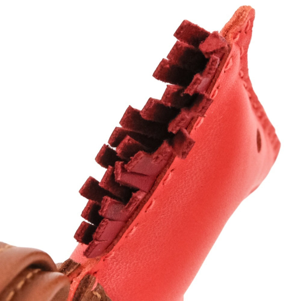 HERMES Rodeo MM Leather Accessory Bag Charm, Agneau Milo Pink Red, Women's — Like New