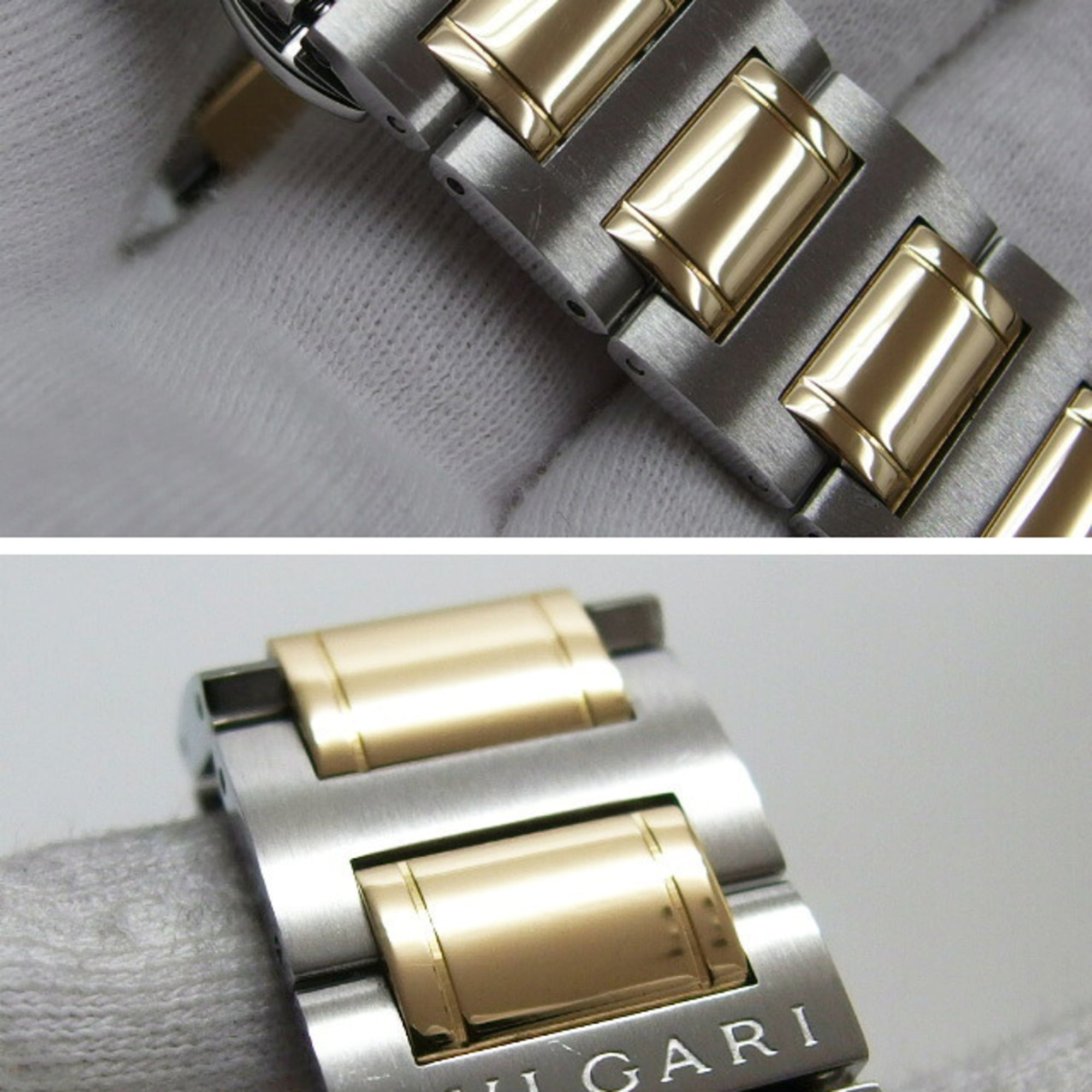 Bvlgari 18K Yellow Gold x Stainless Steel Combination BB33SG Men's Watch — Very Good
