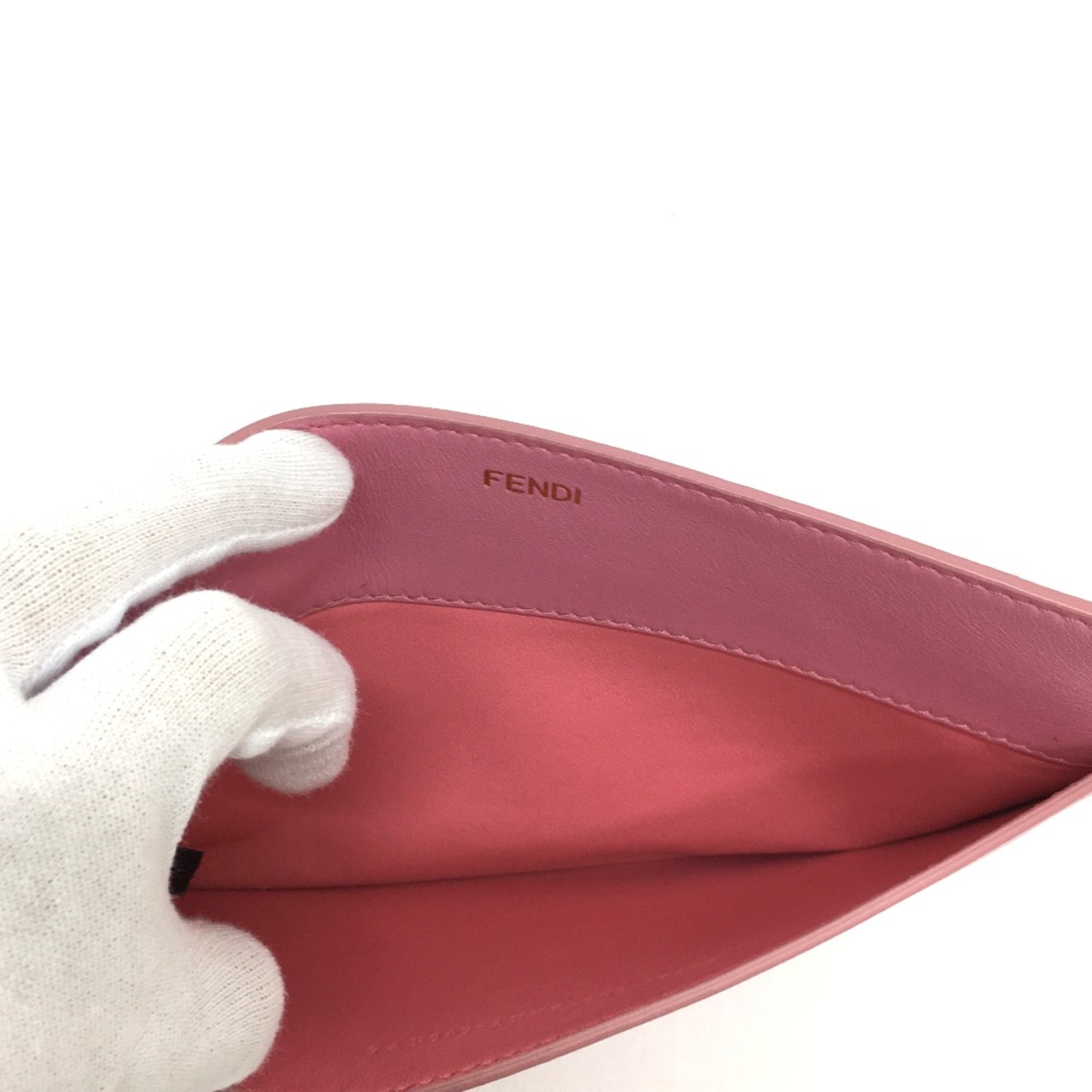 Fendi 7AR907 bag pocket flat Pouch pink — Like New
