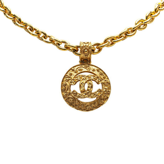 Vintage Chanel Coco Mark Necklace, Gold Plated, Women's, CHANEL