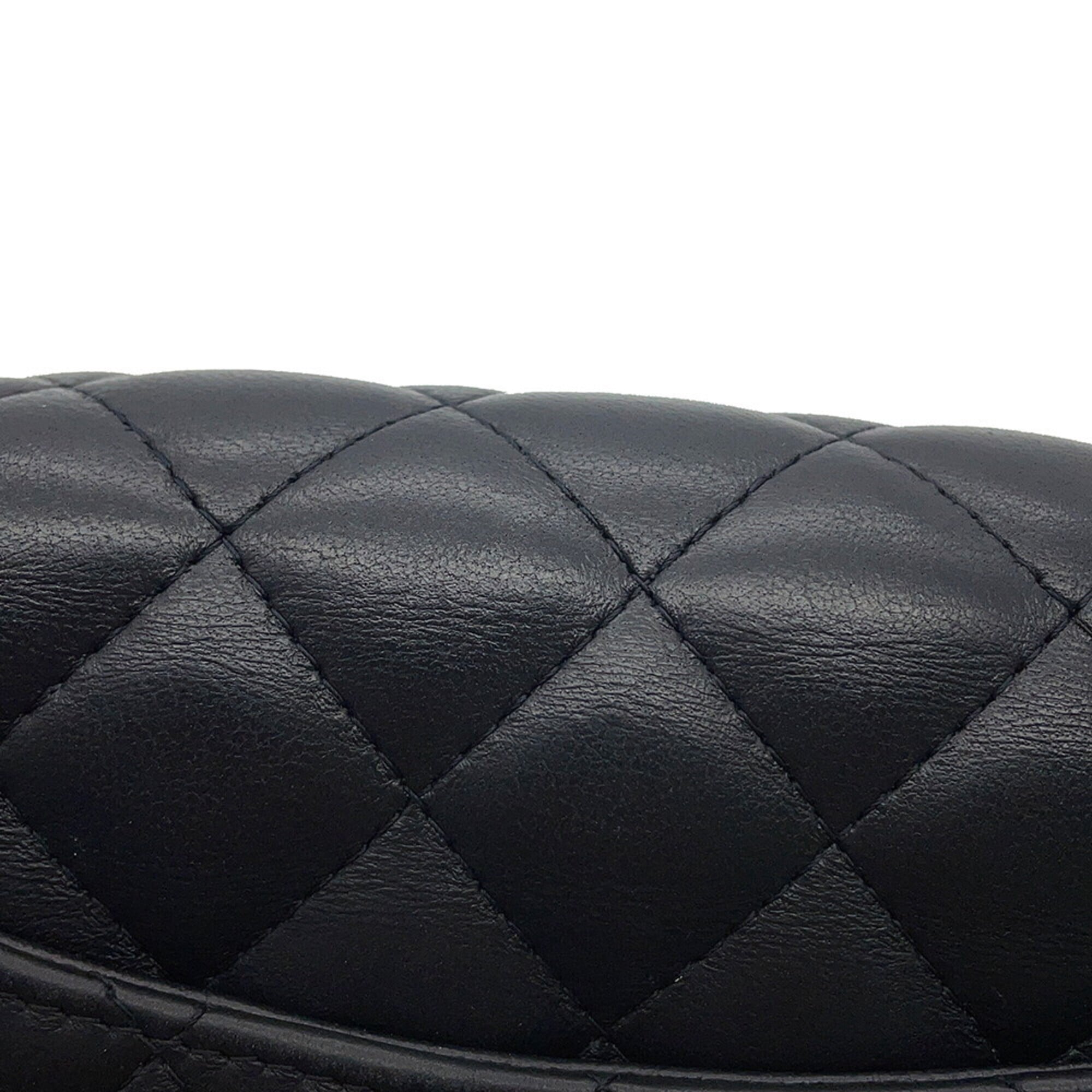 Chanel Chain Shoulder Bag Mini Matelassé 20 Coco Mark Lambskin A69900 CHANEL Black Handbag Women's — Like New