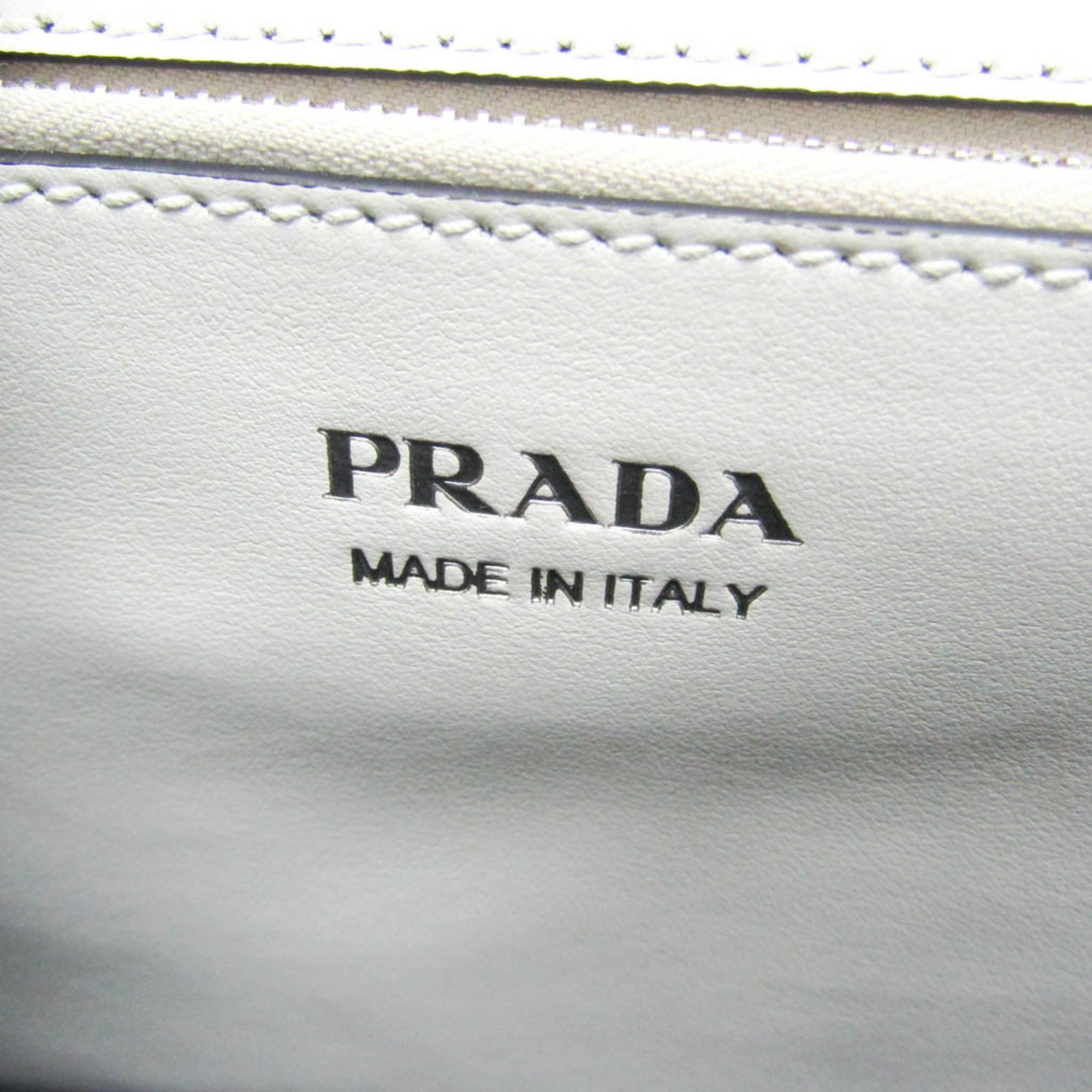 Prada Electra Studs 1BD120 Women's Leather Handbag,Shoulder Bag White — Like New