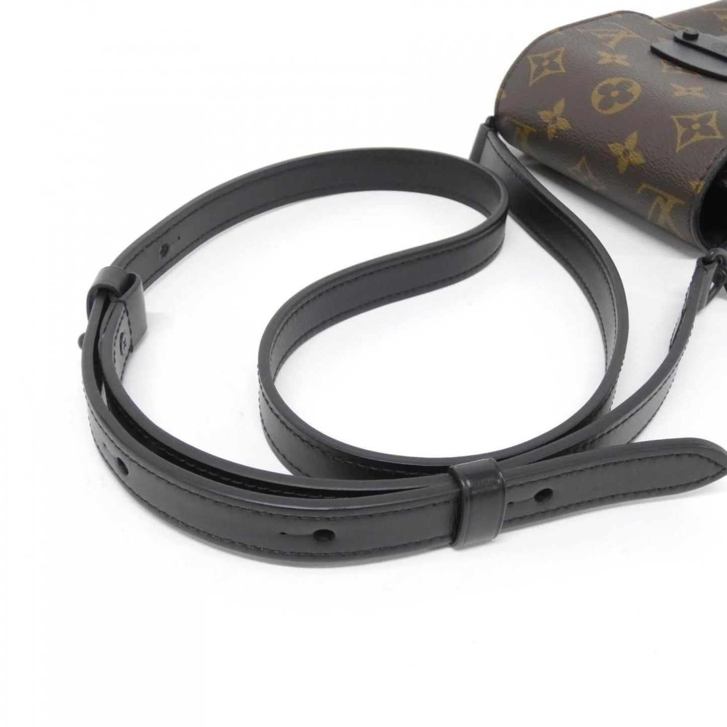 Louis Vuitton Monogram Macassar S-Lock Vertical Wearable Wallet M81522 Shoulder Bag