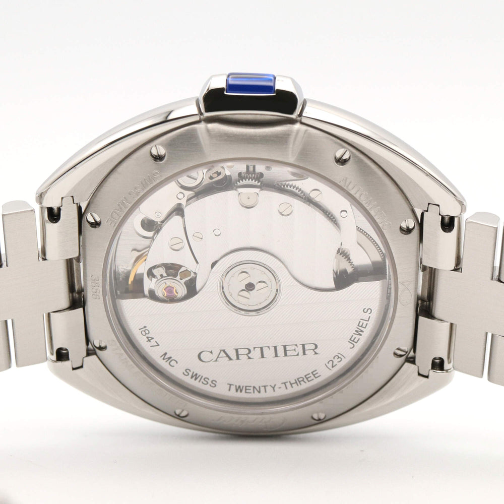 Cartier Cle de watch, stainless steel, men's, silver tone, WSCL0006 — Very Good
