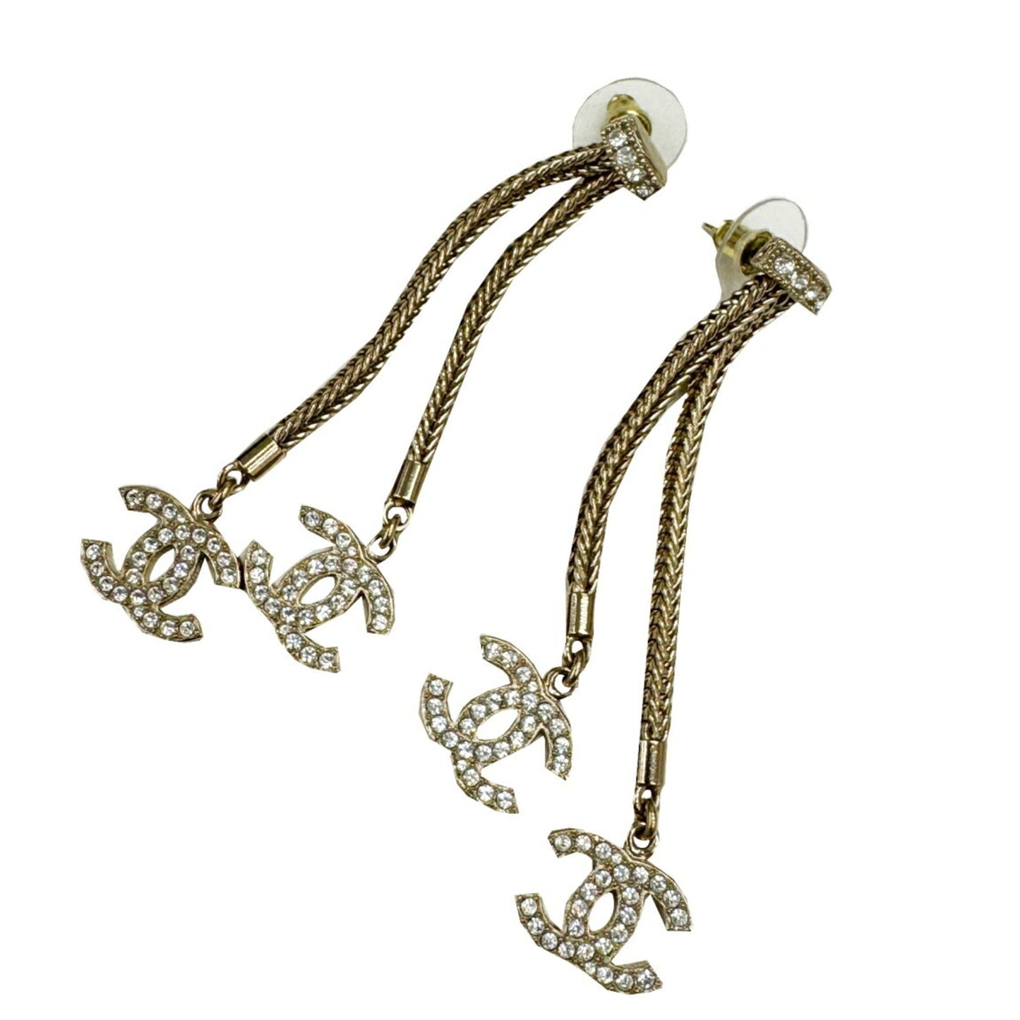 CHANEL Chanel Earrings B24K Coco Mark Rhinestone Women's