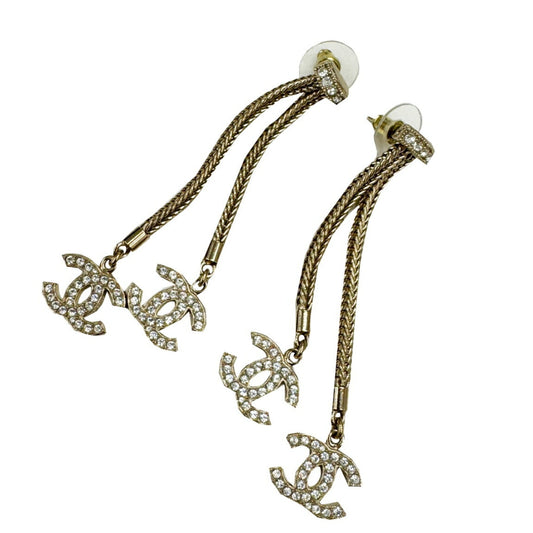 CHANEL Chanel Earrings B24K Coco Mark Rhinestone Women's