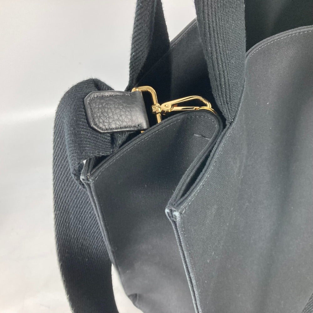 Fendi 8BH395 VERSACE collaboration 2WAY Tote Bag Crossbody Shoulder Bag Black Gold — Like New