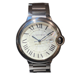 Cartier Ballon Bleu de automatic watch, stainless steel, silver dial, WSBB0049 — Very Good