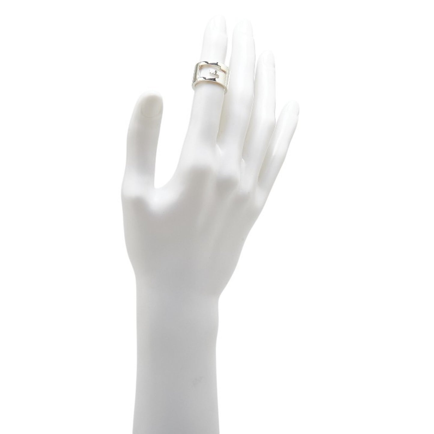 Gucci Cutout G Logo Ring #11 SV925 Silver Women's GUCCI