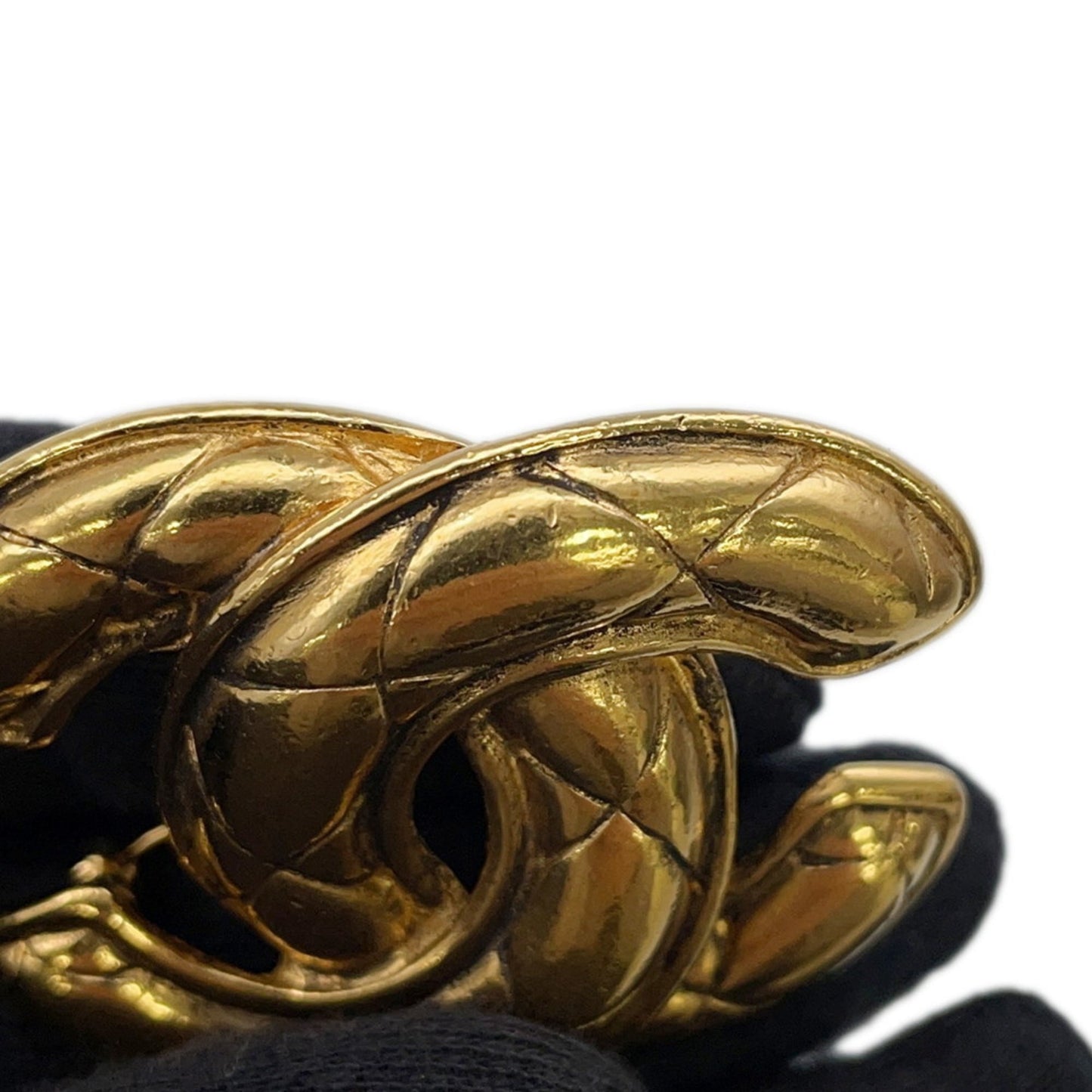 Chanel Coco Mark Matelasse Metal Brooch CHANEL