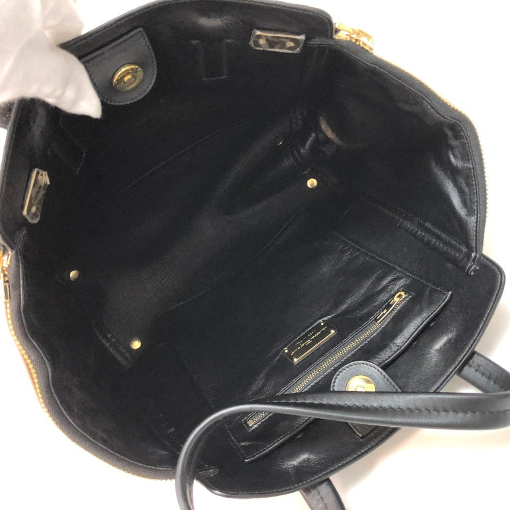 Salvatore Ferragamo Gancini Shoulder Bag Handbag Leather Women's Black — New - Store Return