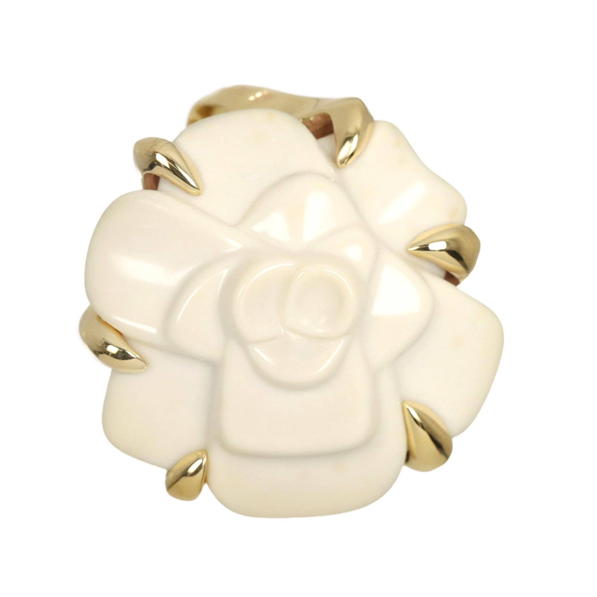 Chanel Camellia Pendant Top, Cachoron, 18K Yellow Gold (750) — Like New