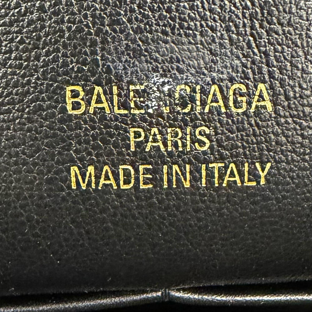 BALENCIAGA 834943 Bel Air Small Clutch Bag, 2-Way Leather Shoulder Black, Made in Italy, Women's, with Dust Bag — Like New
