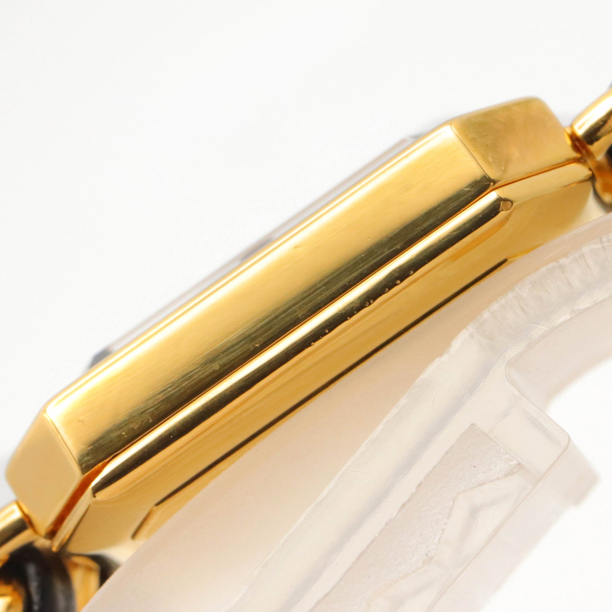Chanel CHANEL Première S Watch, Gold Plated (GP), Leather Strap, Women's, Black, H0001 — Very Good