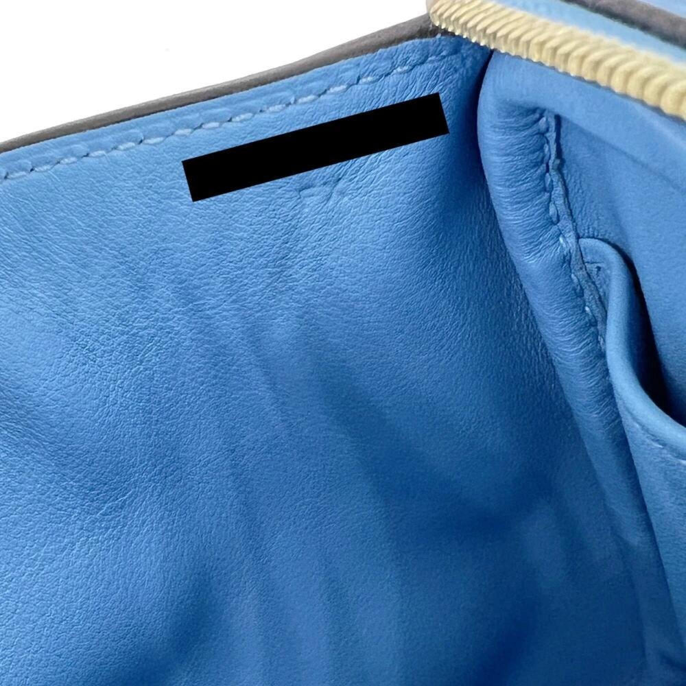 HERMES Mini Lindy Swift Blue Aztec Tote Bag Shoulder MINI Women's Men's — New - Store Return