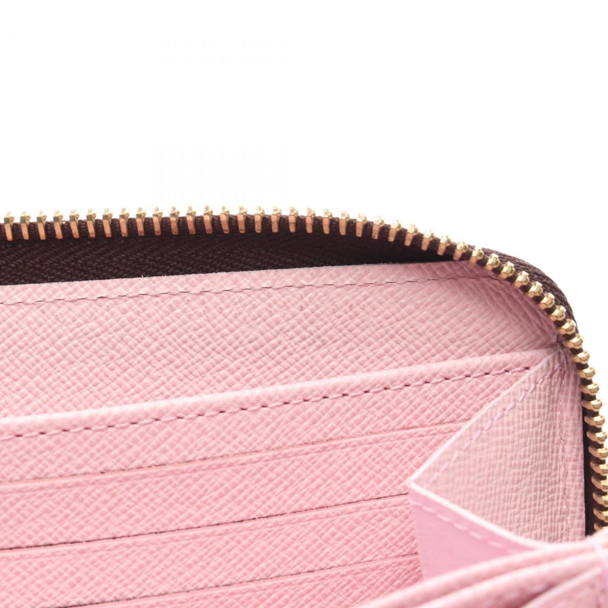 Louis Vuitton LV x TM Zippy Wallet, Round Long Canvas, Monogram Cherry Blossom, Women's, Brown, M13433