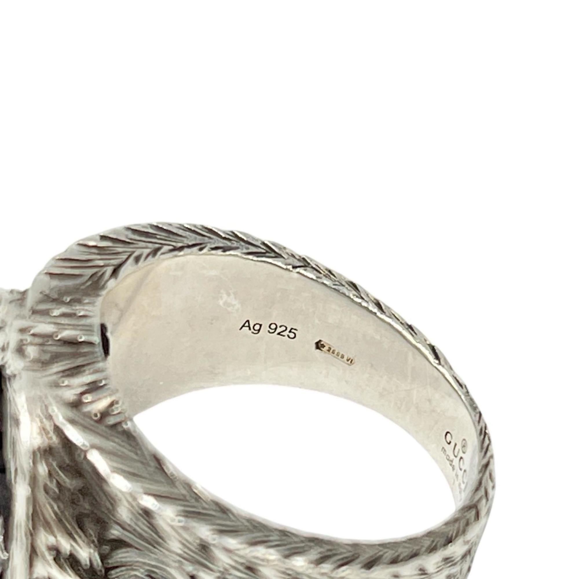 Gucci Interlocking G Arabesque Ring in Sterling Silver (925) for Men