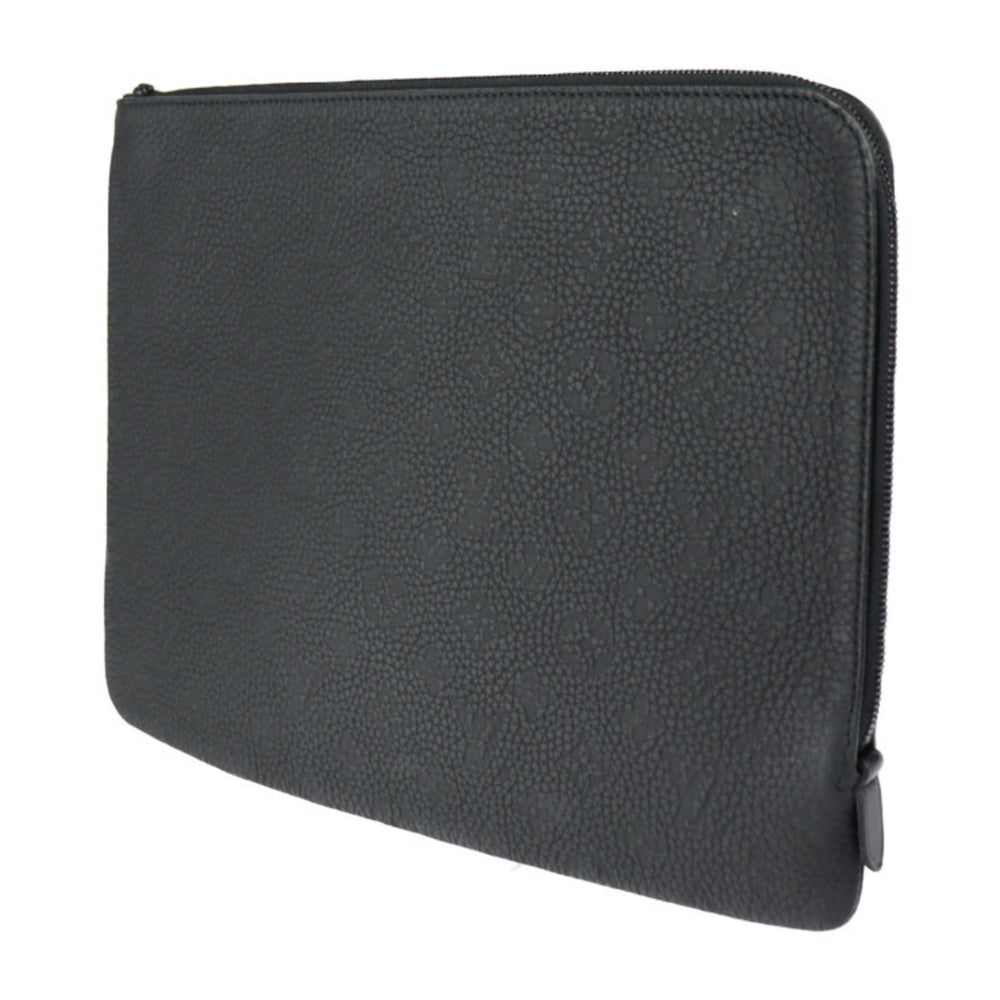 LOUIS VUITTON Etuit Voyage Second Bag M59479 Taurillon Leather Black Clutch Pouch Monogram L-shaped Zipper Vuitton — Like New