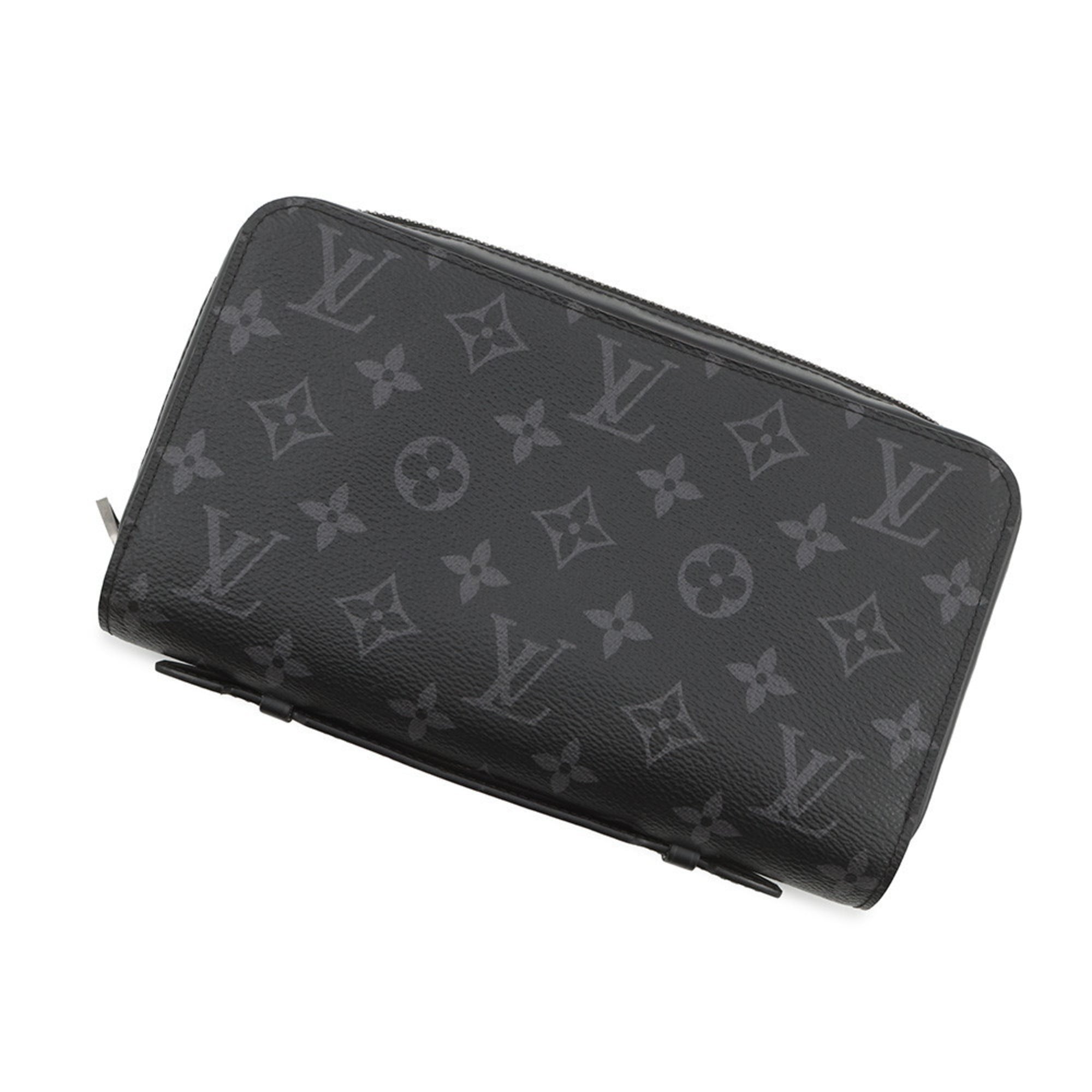 Louis Vuitton Monogram Eclipse Zippy XL Long Wallet M61698 LOUIS VUITTON Black Hardware