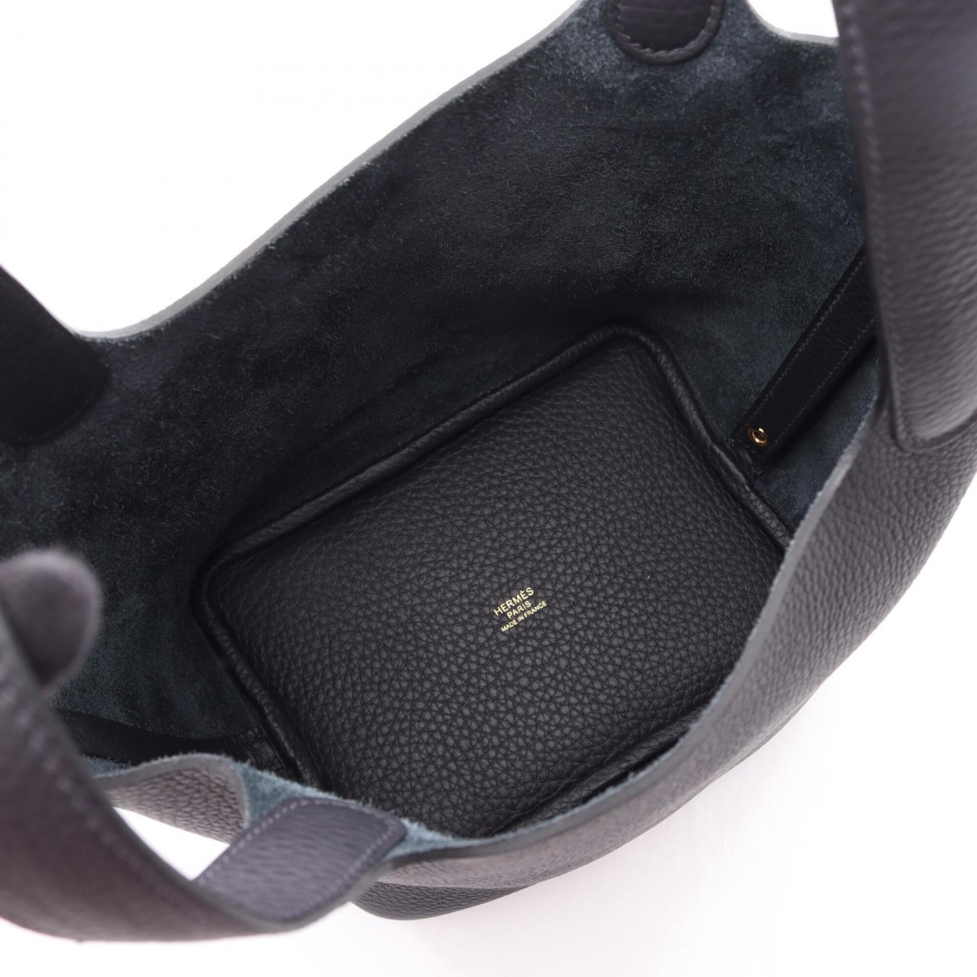 Hermes Picotin Lock PM Caban Handbag, made of Taurillon Clemence leather, women's, navy blue — New - Store Return