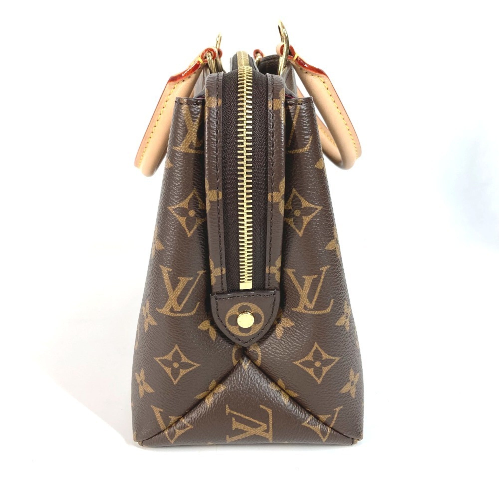 LOUIS VUITTON M45900 Monogram Petit Palais PM Bag Tote Shoulder 2WAY Handbag Canvas Women's Brown Like New — Like New