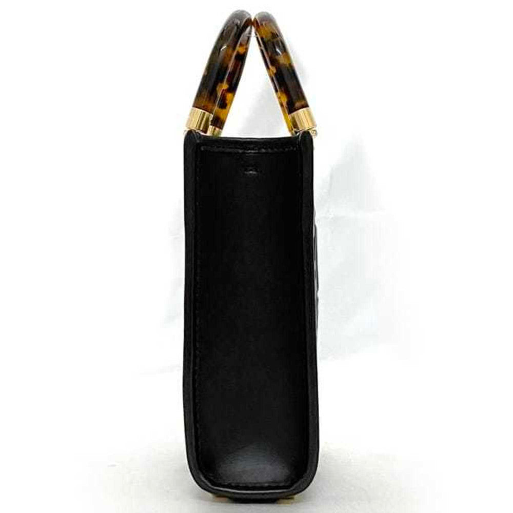 Fendi 2-way bag Sunshine f-21250 Black Tortoiseshell 8BS051 Leather FENDI FF Embossed Women's Compact — Like New