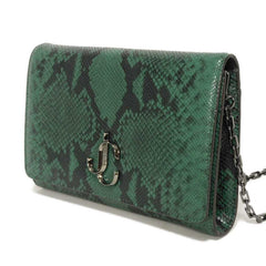 Jimmy Choo JIMMY CHOO Shoulder Bag Varenne Chain New Logo Snake 2WAY Clutch JC Green 202VARENNE Men's Women's — New - Store Return