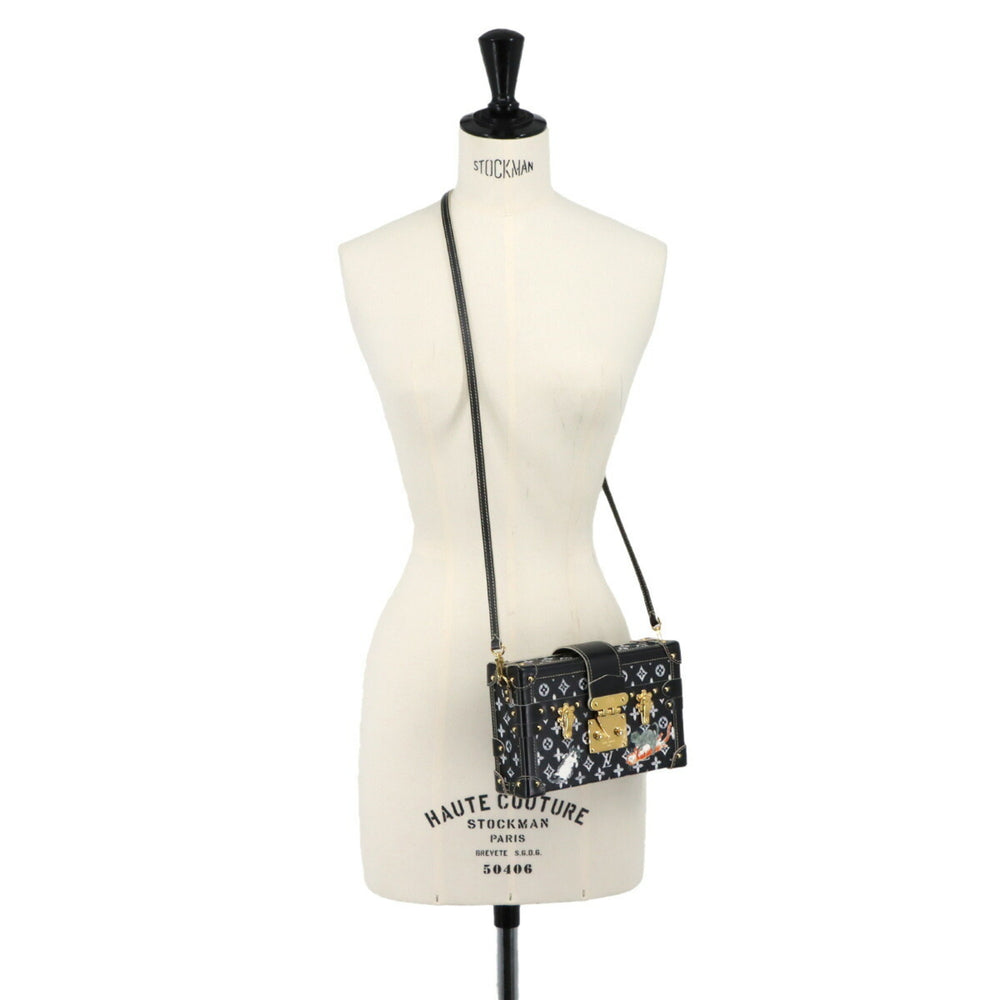 Louis Vuitton Monogram Catgram Petite Malle Shoulder Handbag, Black M44437 — Like New