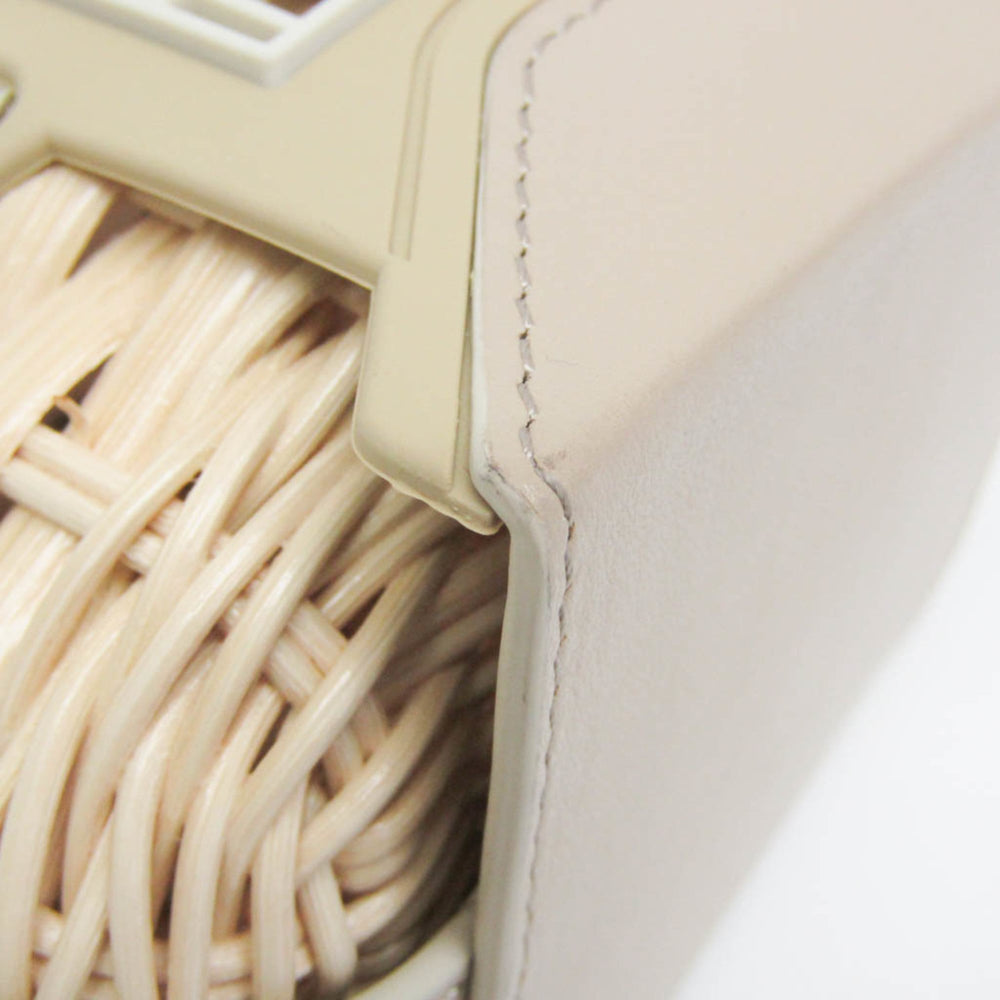 Christian Dior Sahara Basket Bag Women's Rattan,Leather Shoulder Bag Beige — Like New