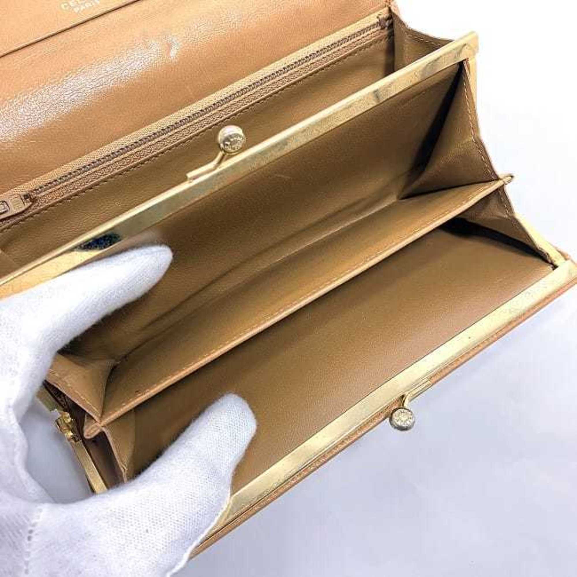 Celine bi-fold long wallet ec-22065 beige macadam leather M06 CELINE for women