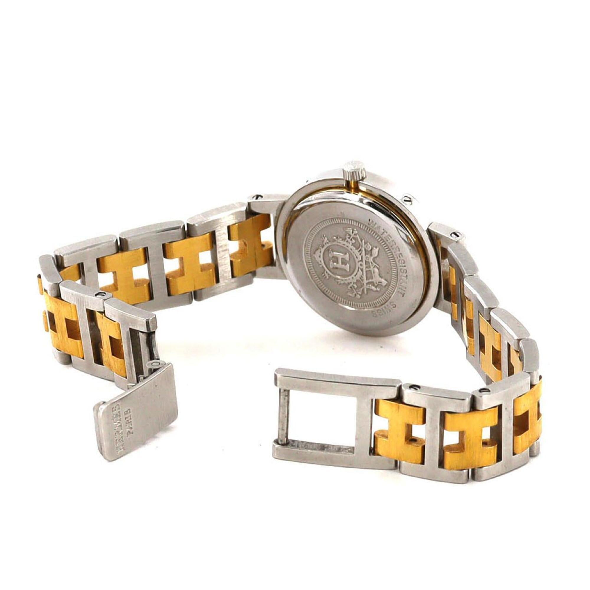 Hermes Clipper Combination SSxGP Quartz Watch — Good