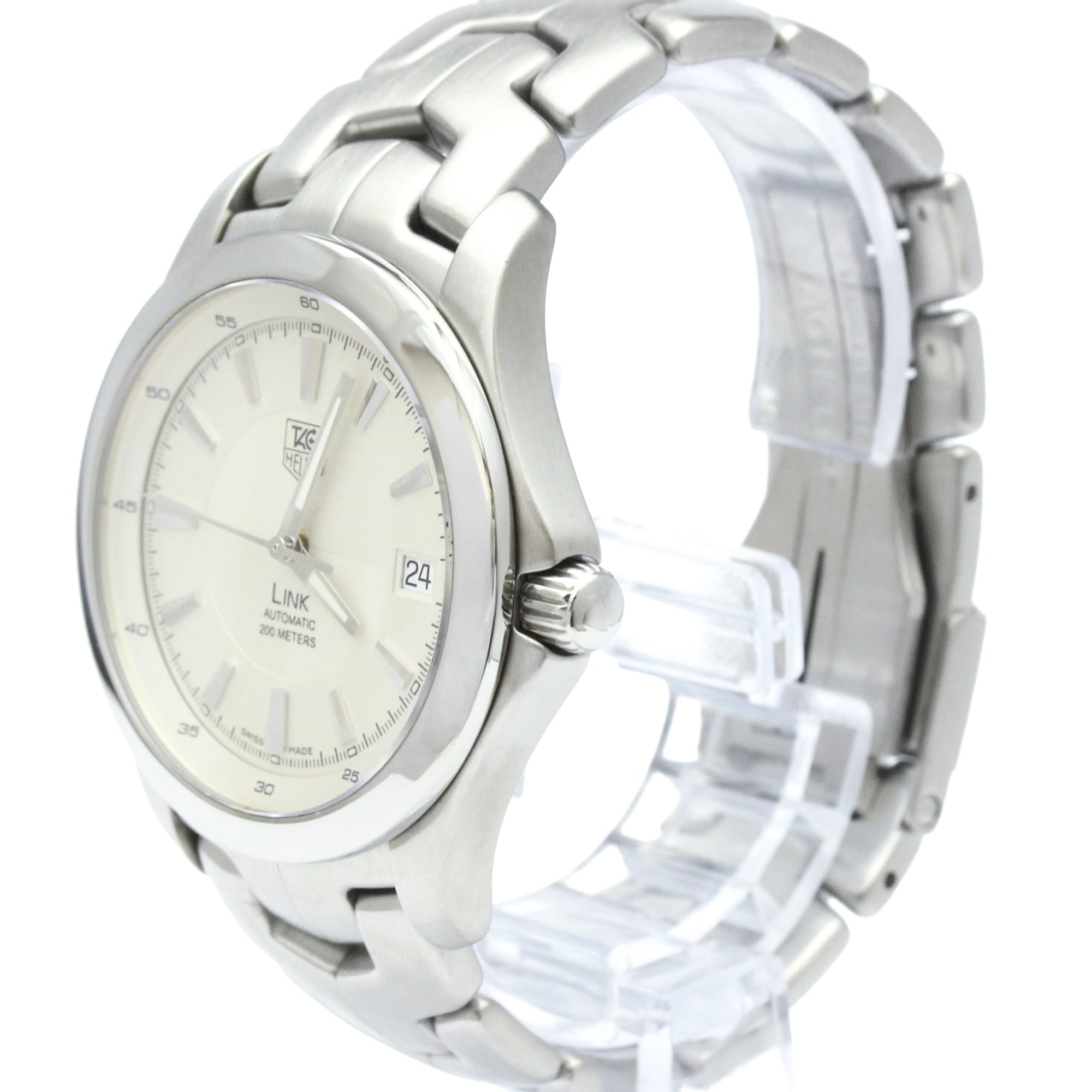 TAG HEUER Link Stainless Steel Automatic Mens Watch WJF2111 Polished — Very Good