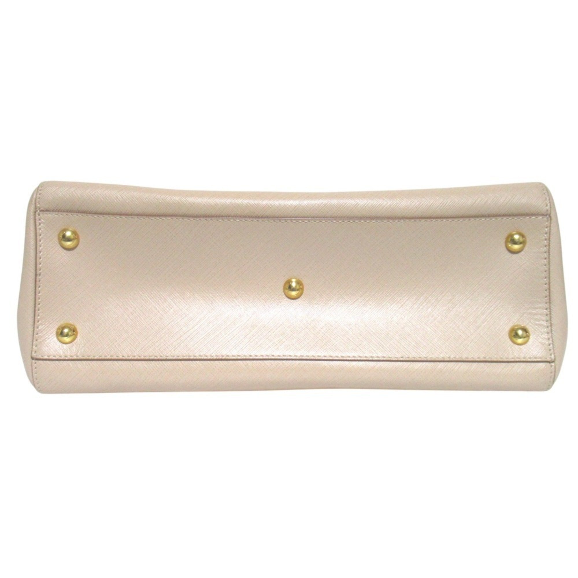 Salvatore Ferragamo Vara Ribbon Chain Tote Bag Shoulder Beige x Gold Hardware Women's — Like New
