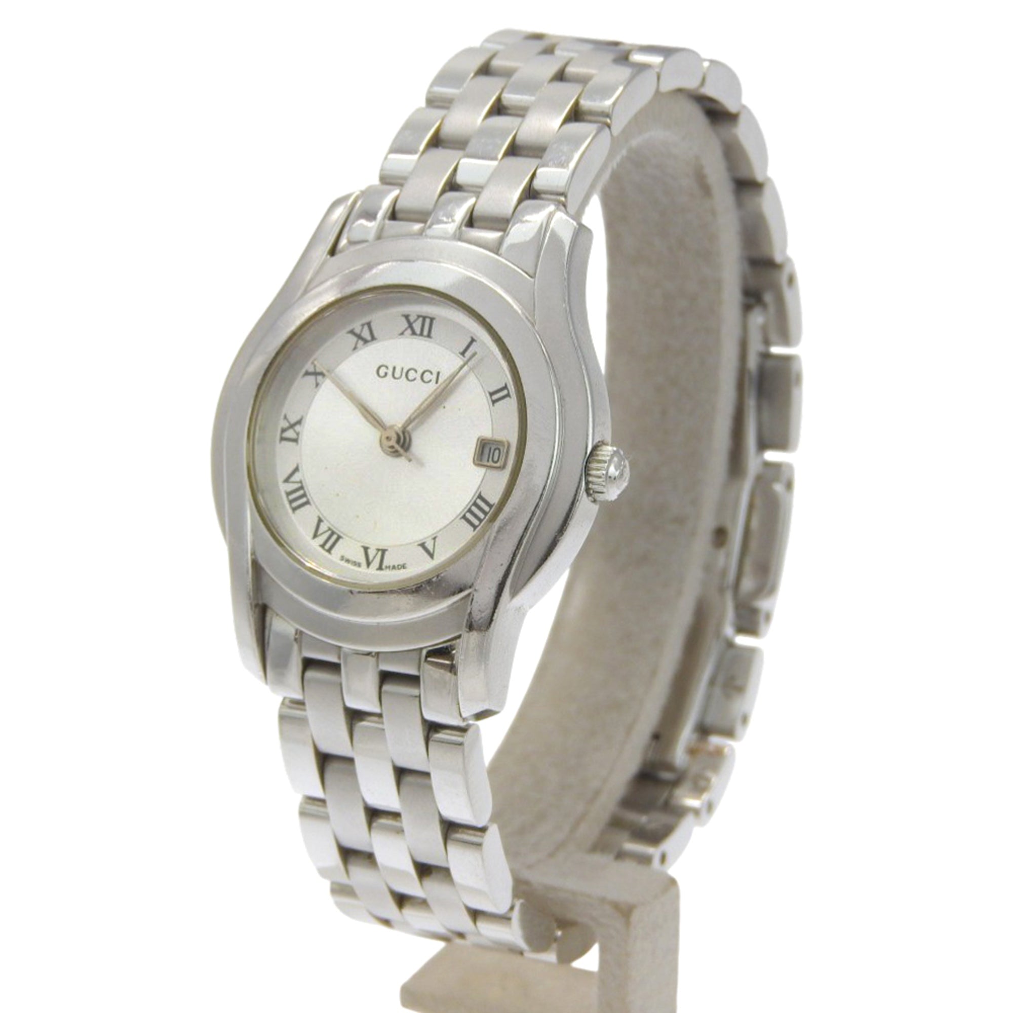 Gucci 5500L Stainless Steel Quartz Analog Watch with Silver Dial for Women — Good