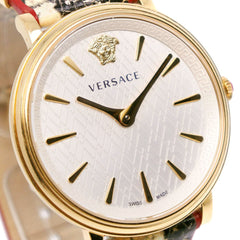 Versace VERSACE LOVE Watch Stainless Steel x Leather Quartz Analog Display White Dial Women's S111824339 — Good