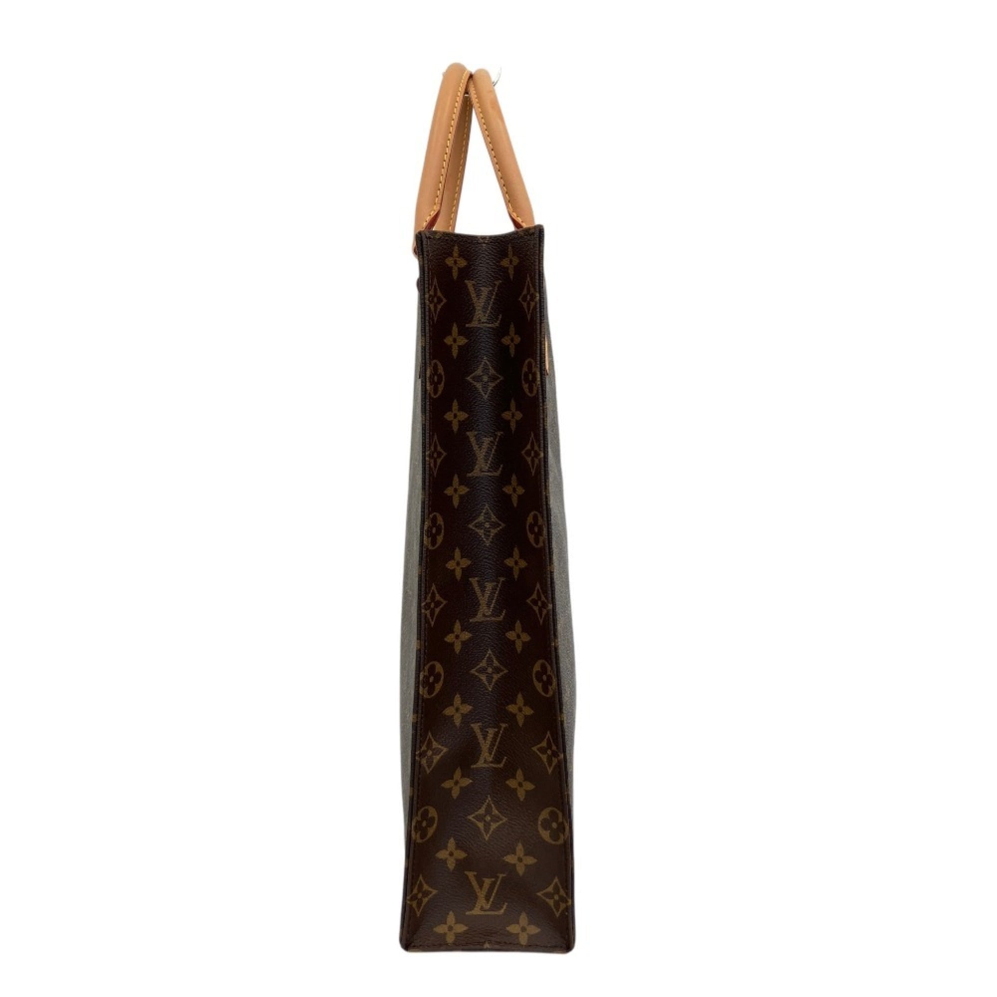LOUIS VUITTON Louis Vuitton Monogram Sac Plat Handbag M51140 Brown Men's Women's — Like New