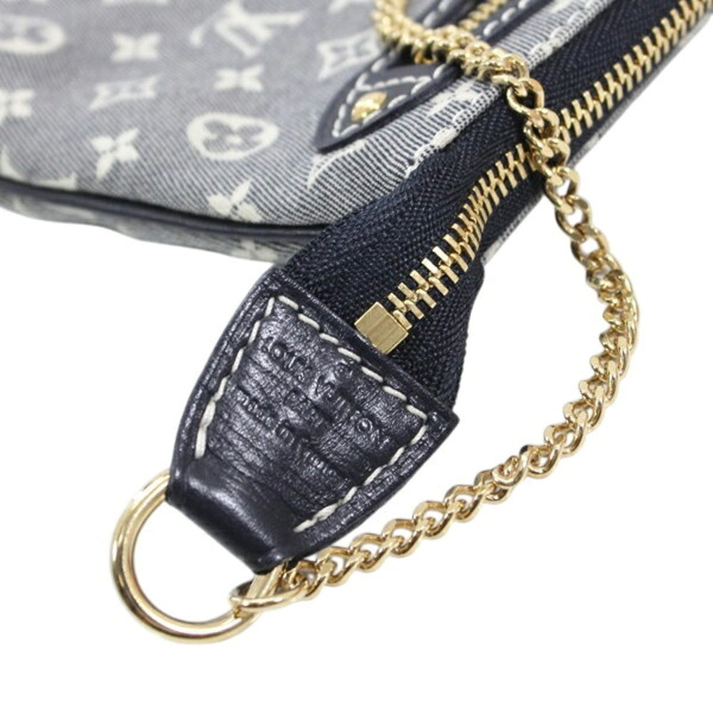 LOUIS VUITTON Mini Pochette Accessoires Monogram Idylle Canvas Navy Pouch Handbag M62998 KM3351 — Like New