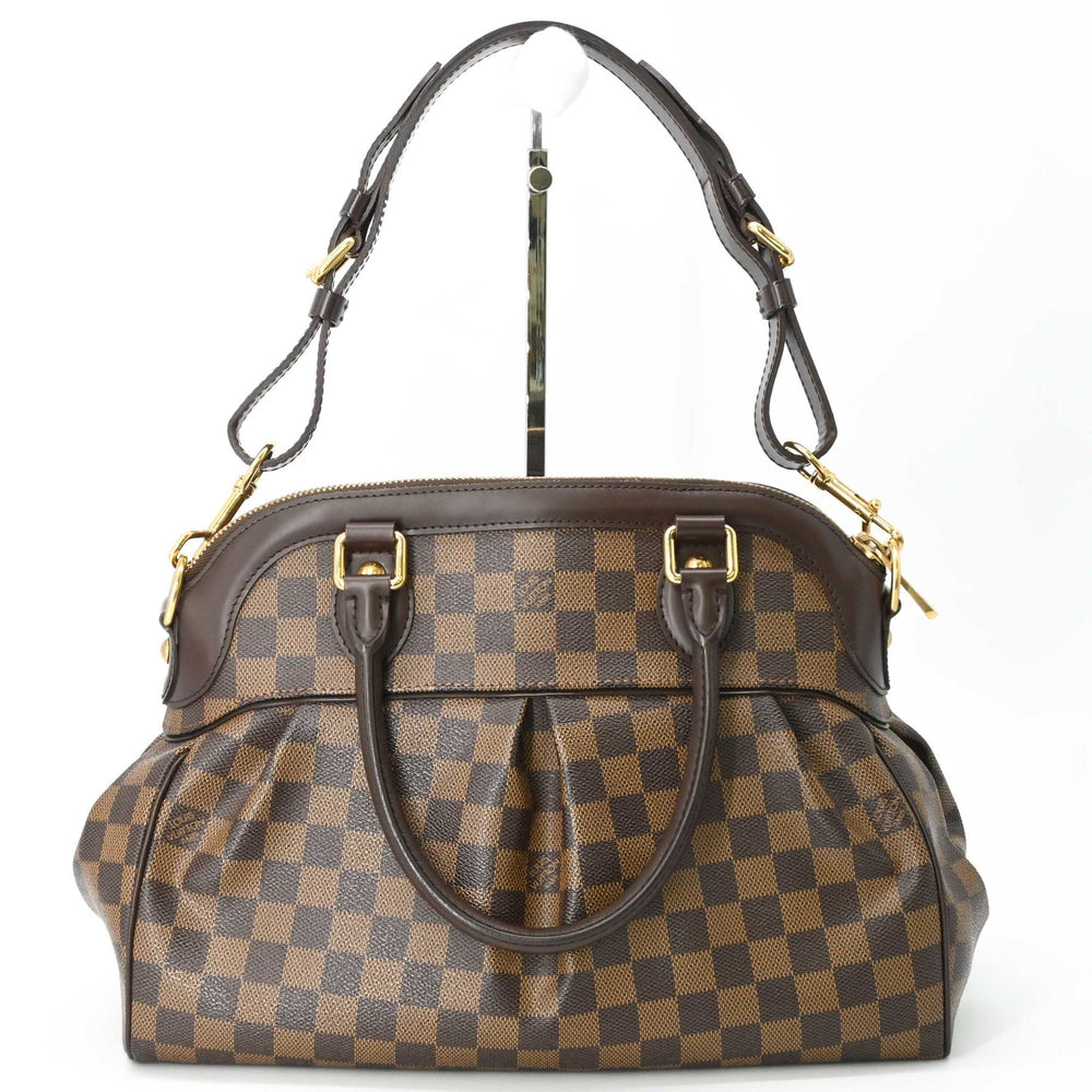 LOUIS VUITTON Trevi GM Ebene Damier Brown Shoulder Bag Handbag N51998 — Like New