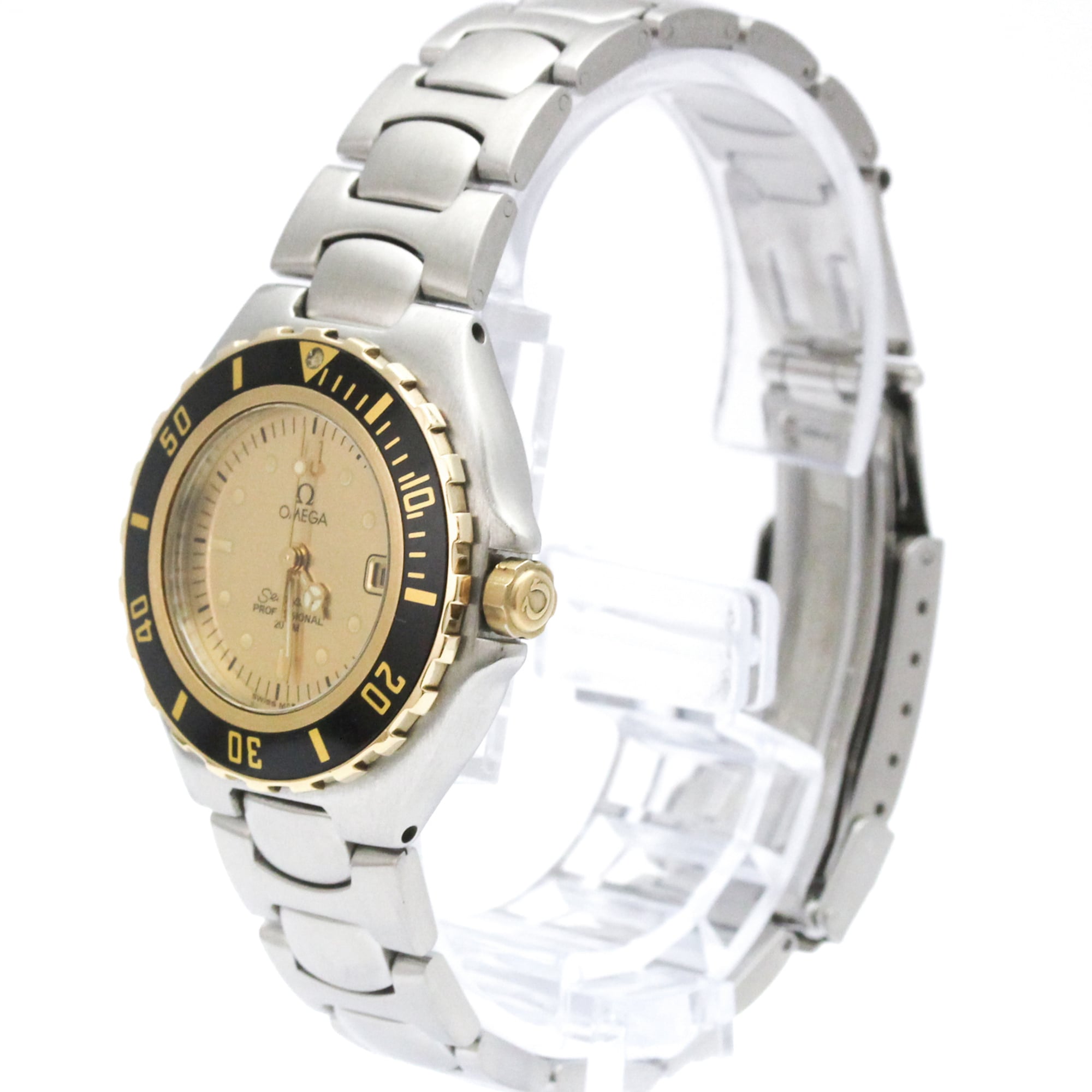 OMEGA Seamaster Professional 18K Gold Steel Ladies Watch 796.1041 Polished — Very Good