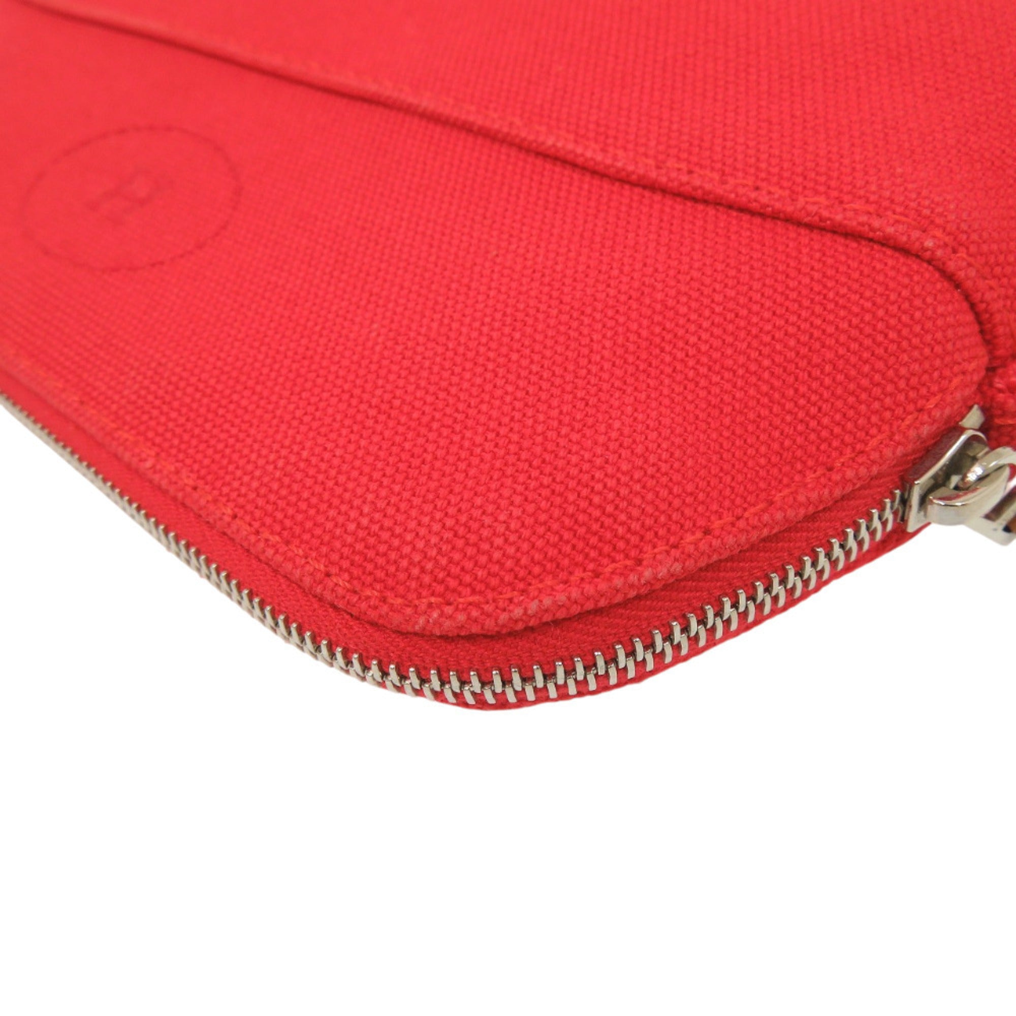 Hermes Bolide Pouch Mini Handbag Cotton Red 0027 HERMES — Like New