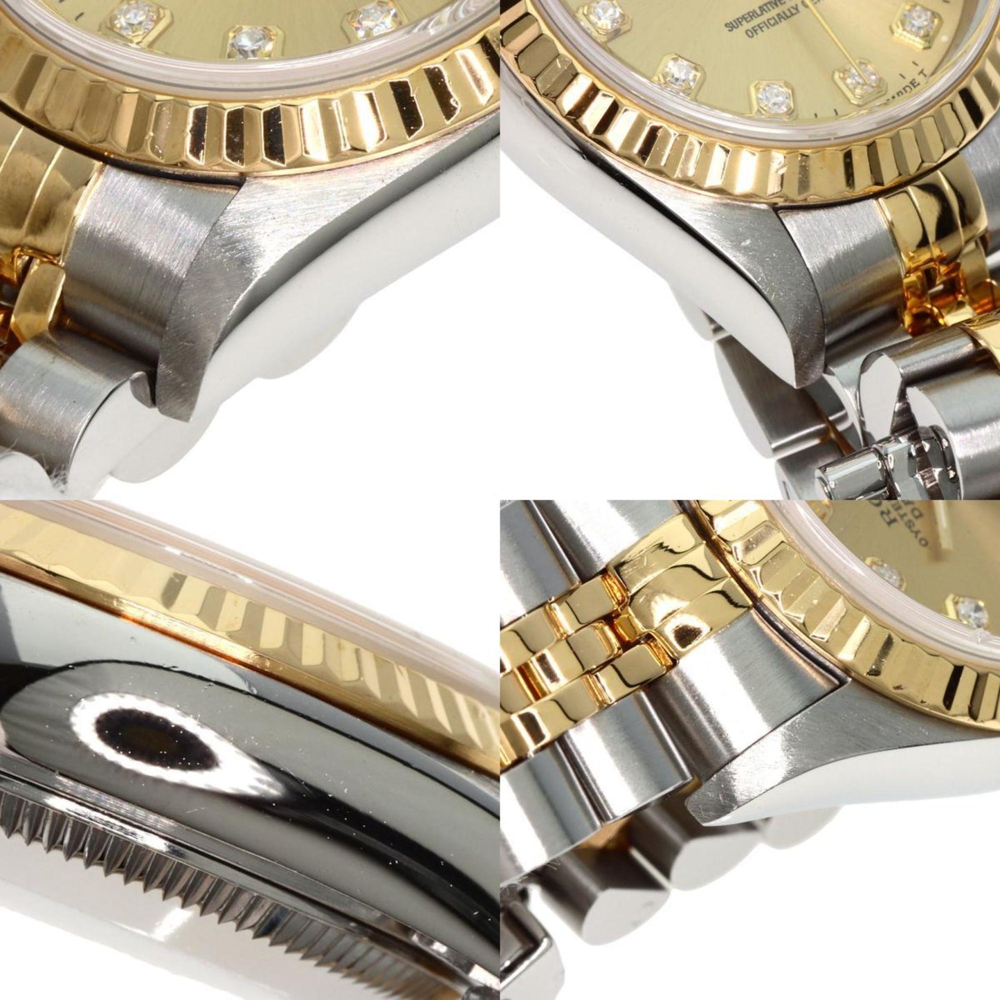 Rolex 69173G Datejust 10P Diamond Watch Stainless Steel SSxK18YG Ladies ROLEX