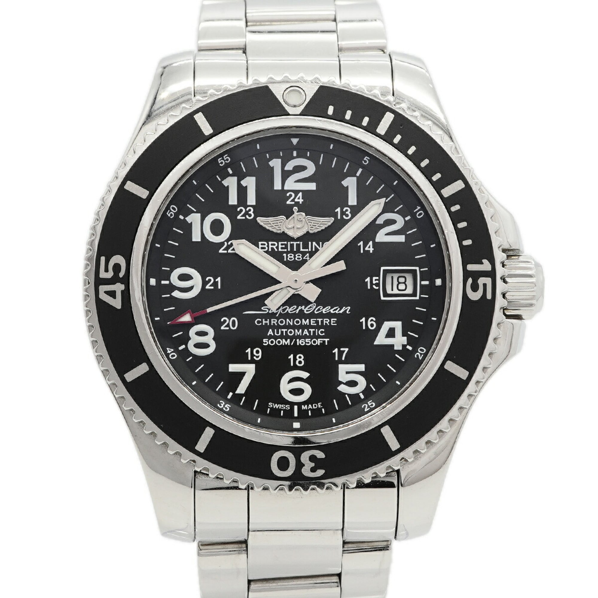 Breitling Superocean II A17365 Black Dial Men's Watch — Good