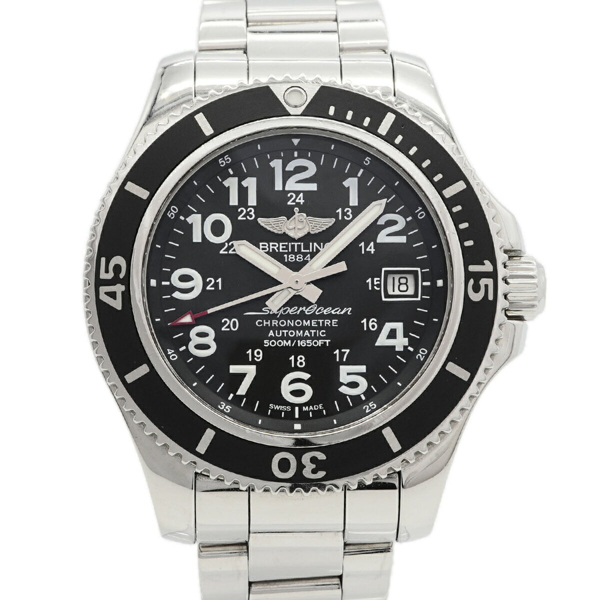 Breitling Superocean II A17365 Black Dial Men's Watch — Good