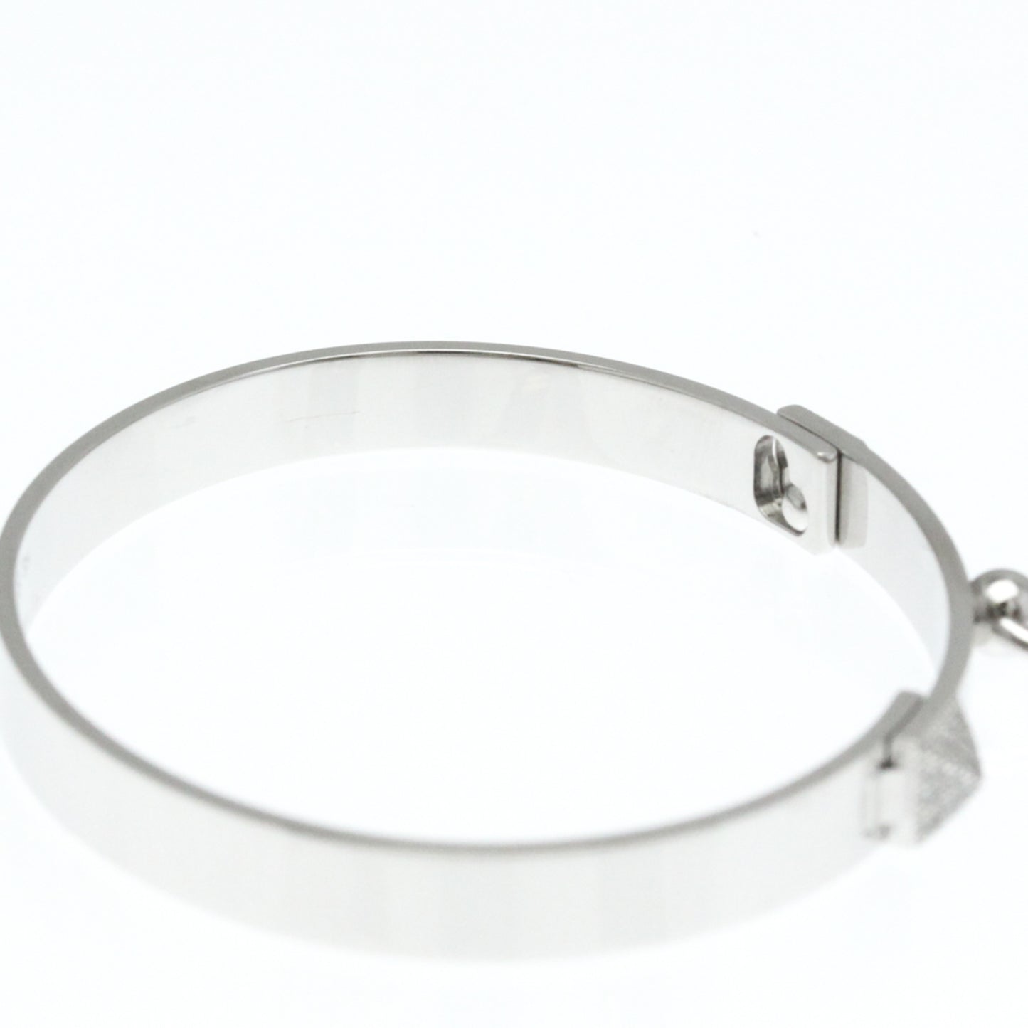 Hermes Collier De Chien Bracelet, Small Model White Gold (18K) Diamond Bangle Carat/0.24 Silver