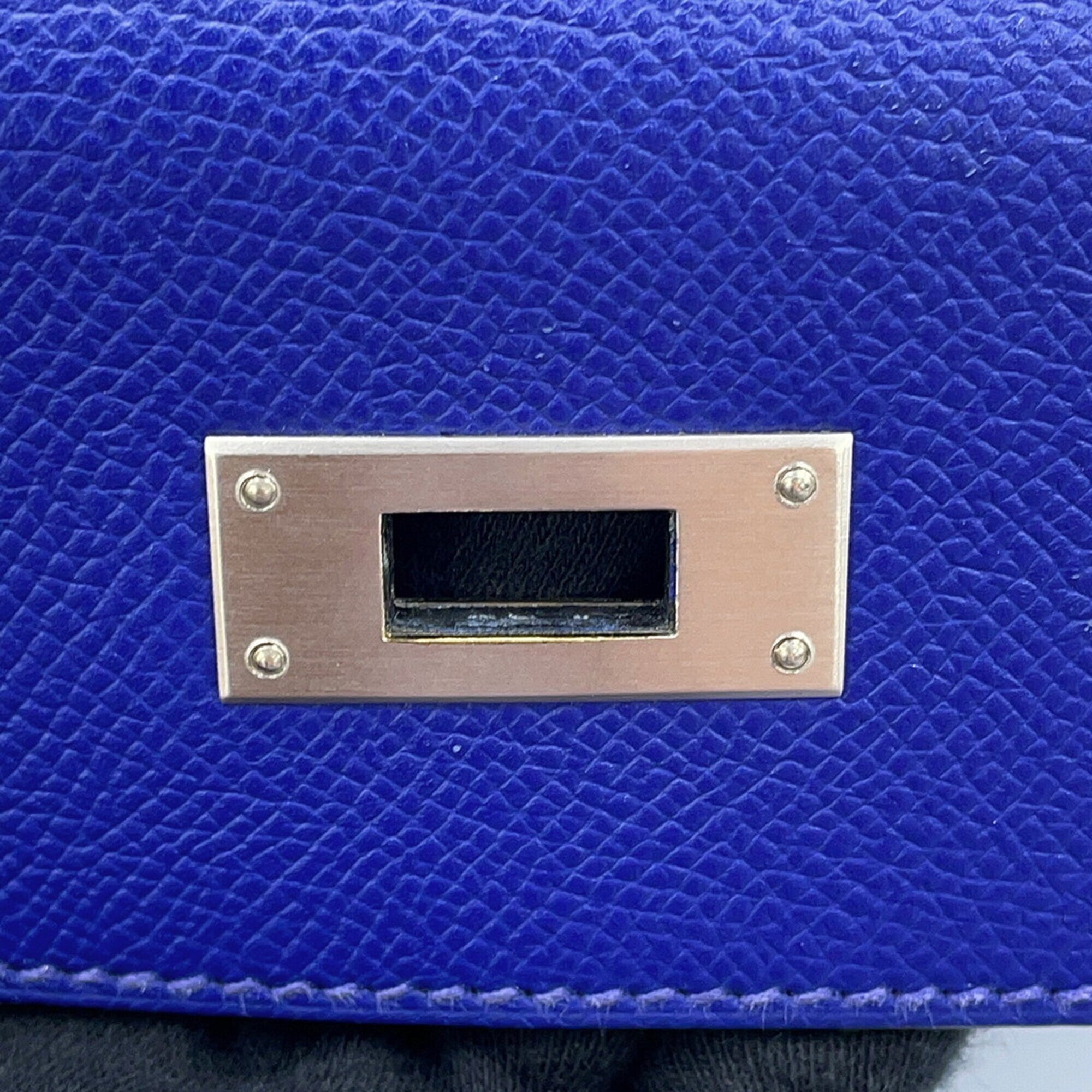 Hermes Kelly 28 Handbag, Sellier Stitching, Blue Electric Matte Epsom Leather, B Stamp, 2-way Shoulder Bag. Kelly, Women's Handbag — Like New