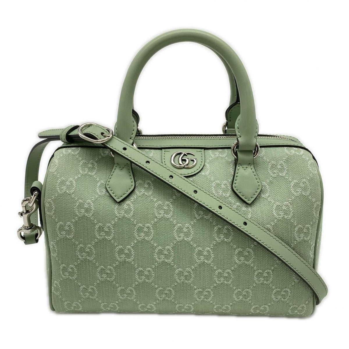 GUCCI Ophidia GG Canvas Small Boston Bag 772061 Handbag Green Women's — New - Store Return